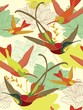Seamless background with birds