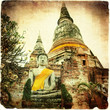 ancient thai temple - picture in retro style ancient thai temple - picture in retro style