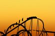 Rollercoaster track on fun fair