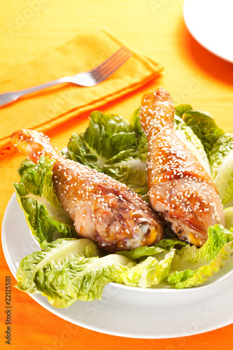Photo: caramelized chicken thighs with sesame caramelized chicken thighs with sesame