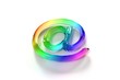 Arobase 3D Verre arc-en-ciel