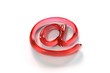 Arobase 3D Verre rouge
