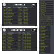 Flight Information - Set 1 - Black and Yellow