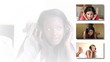 Stock animation of cheerful women listening Stock animation of cheerful women listening