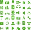 Green icon set. vector