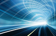 Abstract Speed motion in blue highway road