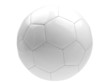 white soccer ball on white background