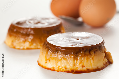 Photo: homemade egg flan with caramel homemade egg flan with caramel