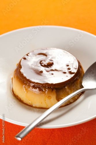 Photo: homemade egg flan with caramel homemade egg flan with caramel