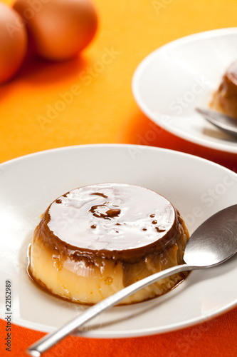 Photo: homemade egg flan with caramel homemade egg flan with caramel