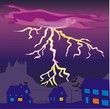 Vector: thunderbolt over little town thunderbolt over little town