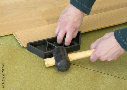 Photo : Pose de parquet flottant Pose de parquet flottant