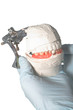 Dental Lab Articulator with dental prosthesis