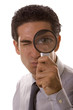 Man with magnifying glass