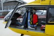 Blick ins Innere eines Rettungshubschraubers