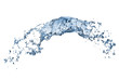 water splash with bubbles isolated on white