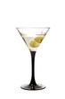 Martini with olives on a white background Martini with olives on a white background