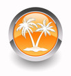 ''Palm beach'' glossy icon