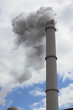 Schornstein im Industriegebiet
