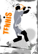 Tennis player poster. Colored Vector illustration for designers Tennis player poster. Colored Vector illustration for designers