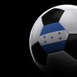 Honduran soccer ball over black background
