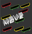 Drive on skateboards. Advance, competition.