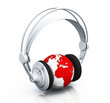 3D - Music 4 the World -  red silver