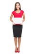 Woman holding sign isolated Woman holding sign isolated