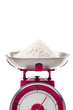 flour on scales