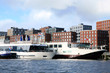 Modern architecture and luxury yacht