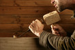 gouge wood chisel carpenter tool hammer hand