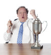 homme d'affaires coupe de champion