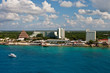 White Yach in Blue water off Coast of Cozumel White Yach in Blue water off Coast of Cozumel