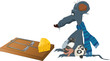 Vector: Rat and a mousetrap Rat and a mousetrap