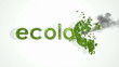 Ecology, Pollution and environment. Abstract destruction