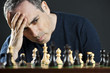 Man at chess board