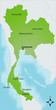 Karte Thailand vektor
