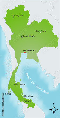 Vektor: Karte Thailand vektor Karte Thailand vektor