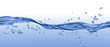 Flowing water panorama with bubbles