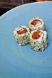 Photo: Plate of fresh salmon japanese sushi Plate of fresh salmon japanese sushi