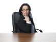 jeune femme business interrogation