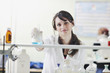 Photo: young woman in lab young woman in lab