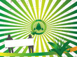 Green Tree Illustration with the people who hold the banner