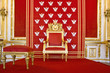 Throne in Royal castle in Warsaw on World Heritage List.