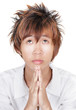 Photo: Praying Korean teen portrait Praying Korean teen portrait