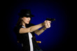 Prettty woman with gun