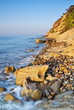 Plage de galets sur la Méditerranée à Carqueiranne en Provence Plage de galets sur la Méditerranée à Carqueiranne en Provence