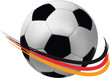 Fussball schwarz rot gold