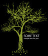 green tree and text