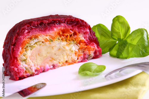 Foto: schichtsalat mit rote beete und kartoffeln schichtsalat mit rote beete und kartoffeln